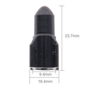 Universal 8mm Rocket Style Aluminum Alloy Car Tire Valve Caps, Pack of 4(Black)