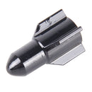 Universal 8mm Rocket Style Aluminum Alloy Car Tire Valve Caps, Pack of 4(Black)