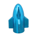 Universal 8mm Rocket Style Aluminum Alloy Car Tire Valve Caps, Pack of 4(Blue)
