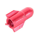 Universal 8mm Rocket Style Aluminum Alloy Car Tire Valve Caps, Pack of 4(Red)