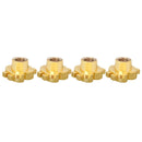 Universal 8mm Dollar Style Plastic Car Tire Valve Caps, Pack of 4(Gold)