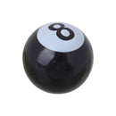 Universal 8mm American Billiards No.8 Ball Style Plastic Car Tire Valve Caps, Pack of 4(Black)