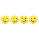 Universal 8mm Smiling Face Pattern Ball Style Plastic Car Tire Valve Caps, Pack of 4