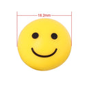 Universal 8mm Smiling Face Pattern Ball Style Plastic Car Tire Valve Caps, Pack of 4