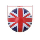 Universal 8mm UK Flag Pattern Ball Style Plastic Car Tire Valve Caps, Pack of 4