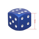 Universal 8mm Dice Style Aluminium Alloy Car Tire Valve Caps, Pack of 4(Blue)