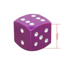 Universal 8mm Dice Style Aluminium Alloy Car Tire Valve Caps, Pack of 4(Purple)