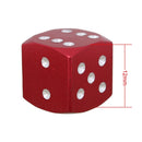 Universal 8mm Dice Style Aluminium Alloy Car Tire Valve Caps, Pack of 4(Red)