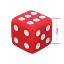 Universal 8mm Dice Style Plastic Car Tire Valve Caps, Pack of 4(Red)