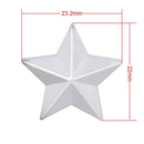 Universal 8mm Five-Pointed Star Style Plastic Car Tire Valve Caps, Pack of 4(Silver)