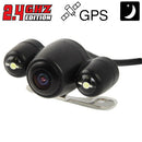 2.4G Wireless GPS Night Vision Car Rear View Backup Camera with 2 LED, Wide viewing angle: 120Â° (WX808EBS)(Black)
