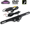6 LED IR Infrared Waterproof Night Vision Wireless License Plate Frame Astern Backsight Rear View Camera , Support Installed in Car DVD Navigator or Car Monitor , Wide Viewing Angle: 140 degree (WD001)(Black)