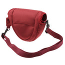Portable Digital Camera Cloth Bag with Strap, Size: 21 x 8 x 16.5cm (Scarlet Red)