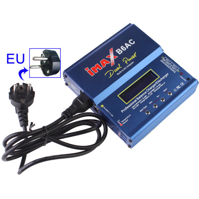 iMAX B6AC 2.6 inch LCD RC Lipo Battery Balance Charger (100-240V / EU Plug)(Blue)