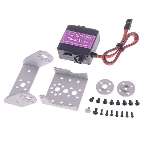 HJ S3315D Hight Performance Metal Gear 15kg Torque 180 degree Rotating Brushless Motor Digital Robot Servo with Gradient U Mouting