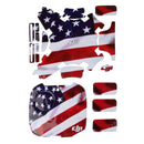 US Flag Pattern 4D Imitation Carbon Fiber PVC Water Resistance Sticker Kit for DJI Phantom 3 Quadcopter & Remote Controller & Battery