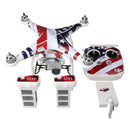 US Flag Pattern 4D Imitation Carbon Fiber PVC Water Resistance Sticker Kit for DJI Phantom 3 Quadcopter & Remote Controller & Battery