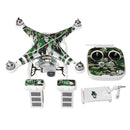 Camouflage Pattern 4D Imitation Carbon Fiber PVC Water Resistance Sticker Kit for DJI Phantom 3 Quadcopter & Remote Controller & Battery
