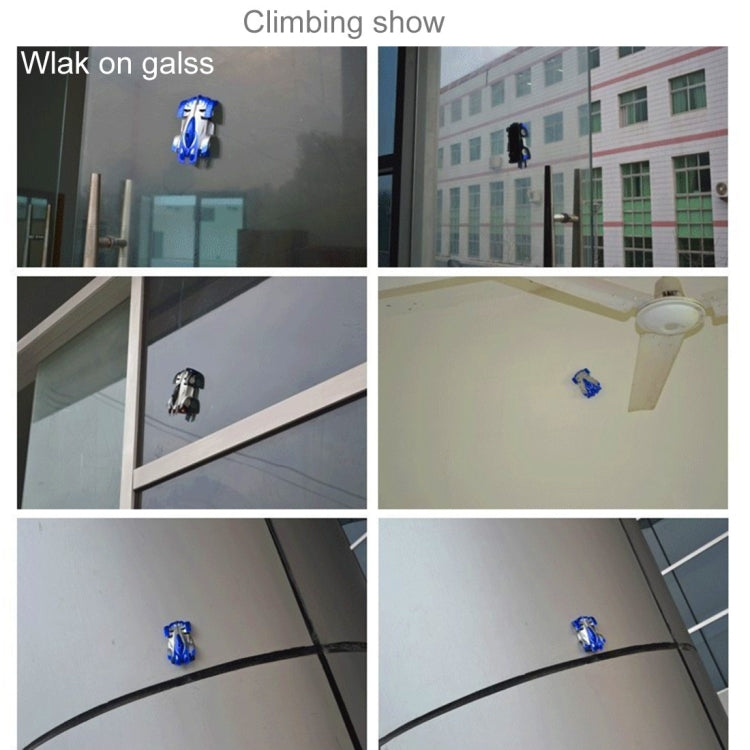 Superior Cool Infrared Control Toy Car Remote Control RC Wall Climber Car Climbing Stunt Car(Blue)