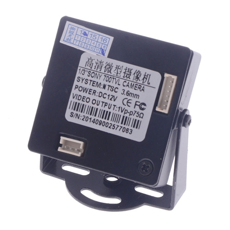 Mini HD 700TVL 1/3 inch 3.6mm Lens CCTV Security FPV Color Camera, NTSC System