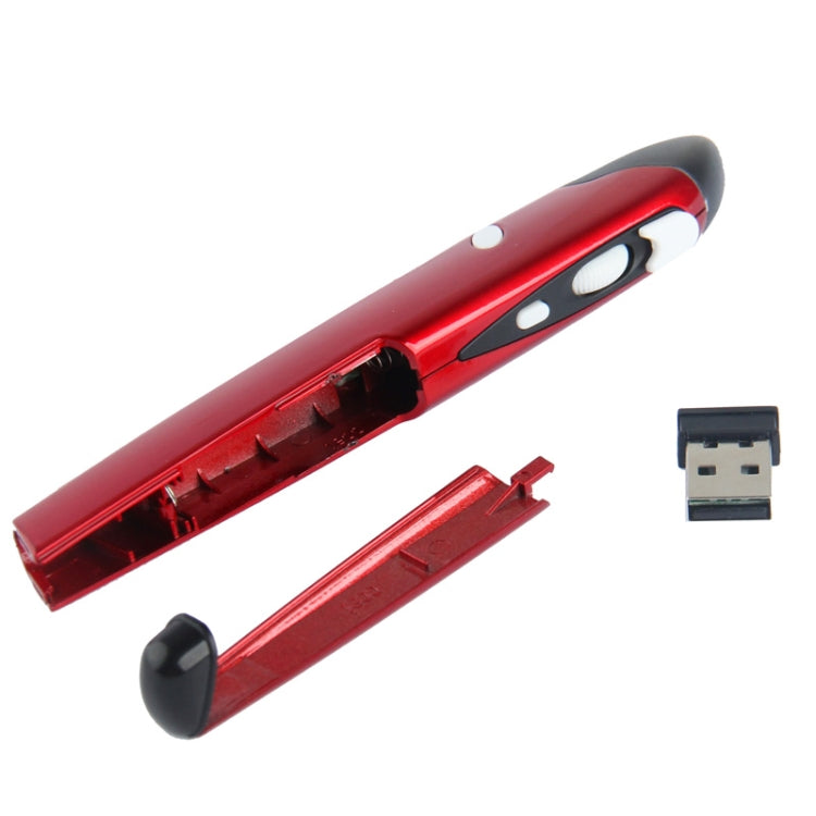 2.4GHz Wireless Pen Mouse with USB Mini Receiver, Transmission Distance: 10m (EL-P01)(Red)