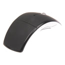 Wireless 2.4GHz 800-1200-1600dpi Snap-in Transceiver Folding Wireless Optical Mouse / Mice(Black)