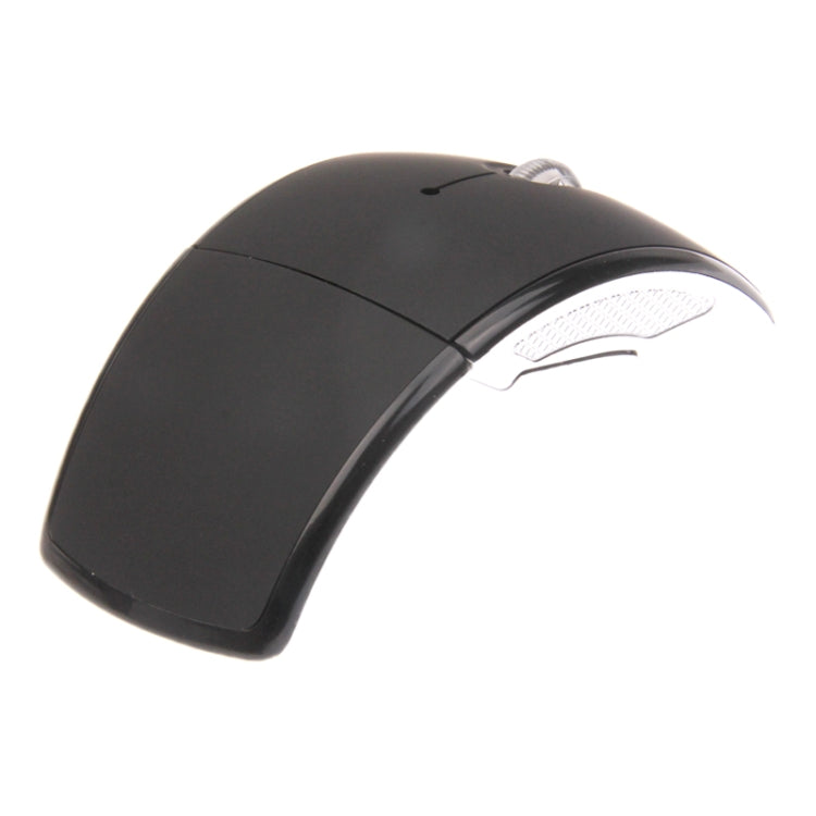 Wireless 2.4GHz 800-1200-1600dpi Snap-in Transceiver Folding Wireless Optical Mouse / Mice(Black)