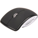 Wireless 2.4GHz 800-1200-1600dpi Snap-in Transceiver Folding Wireless Optical Mouse / Mice(Black)