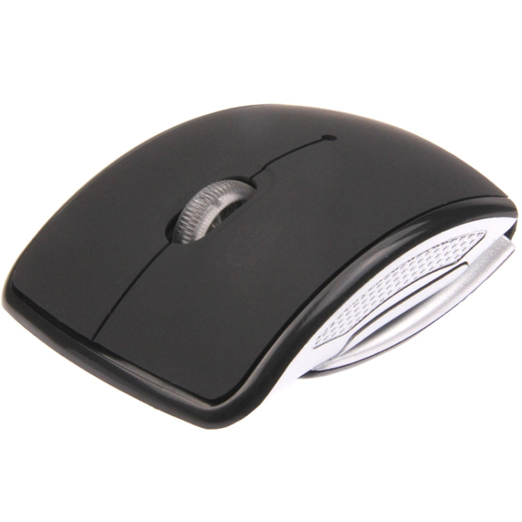 Wireless 2.4GHz 800-1200-1600dpi Snap-in Transceiver Folding Wireless Optical Mouse / Mice(Black)