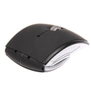 Wireless 2.4GHz 800-1200-1600dpi Snap-in Transceiver Folding Wireless Optical Mouse / Mice(Black)