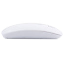 2.4GHz Wireless Ultra-thin Laser Optical Mouse with USB Mini Receiver, Plug and Play(White)