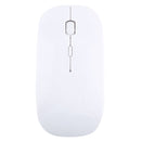 2.4GHz Wireless Ultra-thin Laser Optical Mouse with USB Mini Receiver, Plug and Play(White)