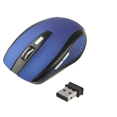 2.4 GHz 800~1600 DPI Wireless 6D Optical Mouse with USB Mini Receiver, Plug and Play, Working Distance up to 10 Meters (Blue)