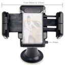 Universal 360 Degree Rotation Suction Cup Car Holder / Desktop Stand, For iPhone, Galaxy, Sony, Lenovo, HTC, Huawei, and other Smartphones of Width: 5.1cm- 10.5cm(Black)