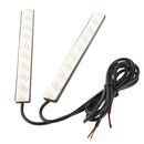 2 x 6W DIY White LED Daytime Running Light / DRL Lamp, Length: 14cm(Black)