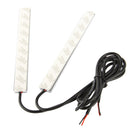 2 x 6W DIY White LED Daytime Running Light / DRL Lamp, Length: 14cm(Silver)