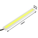 2 x 6W DIY White LED Daytime Running Light / DRL Lamp, Length: 17cm(Silver)