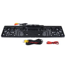 European Car License Plate Frame Rear View Camera, Size: 52.8cm x 12.6cm(Black)