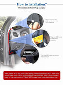 X3 Bluetooth 5.5 inch Car OBDII / EUOBD HUD Vehicle-mounted Head Up Display Security System, Support Speed & Fuel Consumption, Overspeed Alarm, Water Temperature, etc(Black)