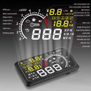 X3 Bluetooth 5.5 inch Car OBDII / EUOBD HUD Vehicle-mounted Head Up Display Security System, Support Speed & Fuel Consumption, Overspeed Alarm, Water Temperature, etc(Black)