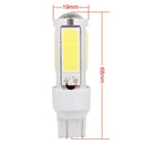 2PCS T20 Dual Wires 1250LM 20W + 5W 5 x COB LED White Light Brake Light Daytime Running Light Bulb, DC 12V