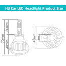 2 PCS H3-5HL-20W 2000lm / 6000K Car LED Headlight, White Light, DC 9-36V