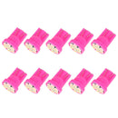 10 PCS T10 8 LED Car Signal Light Bulb(Pink Light)