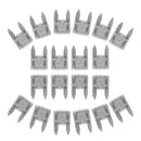 100 PCS Auto Mini Blade Fuse, DC 12V 25A(Transparent)