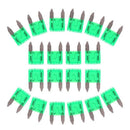 100 PCS Auto Mini Blade Fuse, DC 12V 30A(Green)