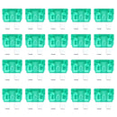 100 PCS Auto Mini Blade Fuse (30A) , DC 12V(Green)
