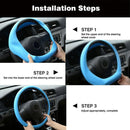 Silicone Rubber Car Steering Wheel Cover, Outside Diameter: 36cm(Pink)