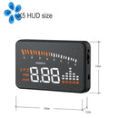 X5 3.5 inch Car OBDII / EUOBD HUD Vehicle-mounted Head Up Display Security System, Support Speed & Water Temperature & Speed Alarm & Battery Voltage, etc.