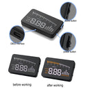X5 3.5 inch Car OBDII / EUOBD HUD Vehicle-mounted Head Up Display Security System, Support Speed & Water Temperature & Speed Alarm & Battery Voltage, etc.
