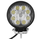 Round Shape 27W Bridgelux 2150lm 9 LED White Light Condenser Engineering Lamp / Waterproof IP67 SUVs Light, DC 10-30V(Black)